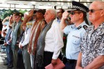 Chair of the Dare Memorial Museum & Cafe Board, Mr Gerald Kenneally, and members of the Australian and Timorese armed forces pay tribute to the memory of those who perished during the 2nd World War.